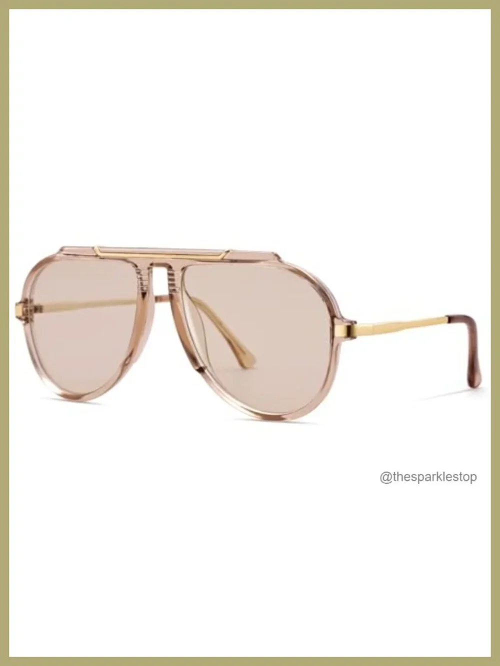 Oversized Aviator Sunglasses 70s Retro UV400 Protection
